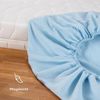 Blumtal® Spannbettlaken 140x190 cm - Bettlaken 140x190 aus Microfaser im 2er Set - Oekotex zertifiziertes Spannbetttuch 140x190 - Spannbettlaken 140x190 / Spannleintuch 140x190 cm - Hellblau Bild 5