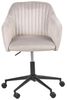Beliani 'Venice' Bürostuhl, höhenverstellbar, Samtstoff, 64 x 89 x 64 cm, Beige Bild 5