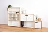 Tojo Hochstapler | modulares Regalsystem Verschiedene Module für Wandregal / Bücherregal / CD Regal | MDF Regal (weiß, Anbaumodul niedrig) Bild 5