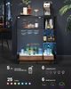 VASAGLE Weinschrank mit Beleuchtung, Sideboard mit LED, Küchenschrank für Weinflaschen, Barschrank mit Weinglashalter, geriffelte Glastür, für Wohnzimmer, ebenholzschwarz BBK361B21 Bild 4