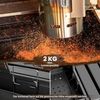 Royal Gourmet Holzkohlegrill Grillwagen mit klappbaren Seitenablagen, Smoker Standgrill mit Decekl, Thermometer, Kohlegrill Schwarz Bild 4
