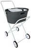 abc HOME Wäschekorb Wäschekorbwagen, Ablagefläche, Klappbar, Weiß, Metall, 92 cm H Bild 3