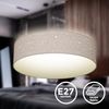 B.K.Licht Deckenleuchte LED Deckenlampe 40W rund 38cm E27 Taupe - BKL1348, LED wechselbar, LED Halogen Textil Stoff Sternenhimmel Stoffdeckenleuchte Wohnzimmer Bild 3