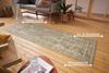 Nouristan Luxor In- & Outdoor Teppich Orient – Orientalischer Flachgewebe Vintage Used Look Waschbar Wetterfest & UV-beständig für Balkon, Terrasse, Garten, Wohnzimmer – Schwarz Creme, 75x200 cm Bild 4