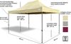 Grasekamp Faltpavillon 3x4,5 m Modena beige extra starkes Gestell beige Bild 4