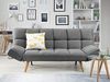 Schlafsofa 3-Sitzer Polsterbezug dunkelgrau INGARO Bild 2