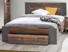 Jugendbett mit Nachtkommode Cedric 57 Vintage braun 140x200 cm Bild 2