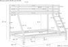 Doppel-Etagenbett 140x200 und 90x200 Erwachsenen-Stockbett Kiefer, Rollrost. Matratzen und Doppelbettkasten inkl. Bild 5