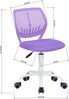 FurnitureR 2 Stück farbenfroher Stuhl, Computersitz, modern und verstellbar, Armlehne und Drehgelenk, Schreibtisch für Kinder, Arbeitszimmer, Arbeitsstuhl, Violett, Metall, Violett, 38,5x40 cm x Bild 3