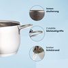 KHG Topfset Induktion aus rostfreiem Edelstahl | 5-teilig inklusive Glasdeckel mit Dampfloch | Kochtöpfe mit 1,5-5 Liter Fassungsvermögen und Innenskalierung… Bild 4