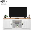 IDIMEX Lowboard BOLTON, TV Lowboard Bank Fernsehtisch aus Kiefer Massivholz mit 2 Türen lackie Bild 4