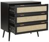Kommode mit 3 Schubladen OPOCO 80 cm Schwarz Bild 5