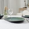 HOME DECO FACTORY, KA0430, Elia Plate in Durable Ceramic, modern and elegant Design, ideal for All Your Meals, Dishwasher Safe, 27 cm, Green and Black Bild 5