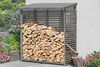 Gartenpirat Kaminholzregal mit Rückwand in grau aus Holz Holzlager Kaminholzregal, BxTxH:188x69x183 cm Bild 4