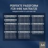 Bettwaesche-mit-Stil Mako-Satin Spannbettlaken Jeans Blau 120x200cm Bild 5