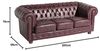 Bridgeport Sofa 3-Sitzer Wischleder Rot Buche Nussbaumfarben Bild 2