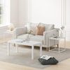 Furinno CAMNUS Beistelltisch, 2er-Set Beistelltische, Nachttisch, Nachtkommode für Wohnzimmer, Schlafzimmer, Weiß Bild 2