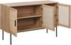 Sideboard heller Holzfarbton 3 Rattan-Türen PASCO Bild 4
