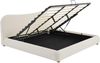 Vente-unique - VANARI Bett Stoff Weiß - B 225 cm x H 95 cm x L 200 cm Bild 5