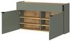 Lomadox Schuhschrank ABERDEEN-01 grün mit Eiche Nb, ideal für schmale Flure, 110/57/22 cm Bild 4