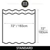 mDesign Luxus Duschvorhang Badewannenvorhang Waffelmuster Polyester Dunkelgrau Bild 4