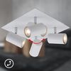 Briloner Leuchten LED Deckenspots 2857046 Run, ohne Leuchtmittel, Warmweiß, Deckenlampe, 26,5x26,5x12,3cm, Weiß, max. 40W, GU10, Wohnzimmer, Flur Bild 5