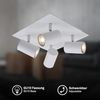 Briloner Leuchten LED Deckenspots 2857046 Run, ohne Leuchtmittel, Warmweiß, Deckenlampe, 26,5x26,5x12,3cm, Weiß, max. 40W, GU10, Wohnzimmer, Flur Bild 2