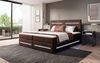 Boxspringbett Lara mit Stauraum und LED (Samt) 140x200 Braun H2 Bild 2