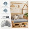 Laleni 2er-Set Premium Spannbettlaken Stubenwagen rechteckig 42x81 cm - Oeko-Tex Zertifiziert, 100% Baumwolle, atmungsaktives Spannbetttuch Jersey Baby, 150 g/m², Moonlight Grey - Grau Bild 5