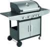 Justus BBQ Gasgrill "Ares 4 SU", 4+1 Brenner, Edelstahl silber, 133 x 57 x 112 cm