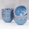 Levandeo® Tafelservice, 6er Set Steingut Schale Ø14cm Blau Salat Schüssel 6 Personen Bild 3