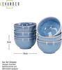 Levandeo® Tafelservice, 6er Set Steingut Schale Ø14cm Blau Salat Schüssel 6 Personen Bild 2