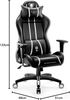 Diablo X-One 2. 0 Gaming Stuhl Gamer Chair Bürostuhl Schreibtischstuhl Verstellbare Armlehnen Ergonomisches Design Nacken/-Lendenkissen Wippfunktion Schwarz-Weiß King (XL) Bild 2
