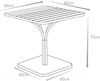 Vente-unique - MIRMANDE Garden dining set Metall Orange - B 80 cm x H 75 cm x L 80 cm Bild 3