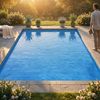 Pool Solarfolie Solarplane Abdeckplane Poolheizung Wärmeplane Blau 600x400cm Schwimmbadabdeckung PVC-Abdeckung Wärmeabdeckung Kunststoffösen PVC Bild 4