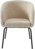 BAÏTA Belem Sessel aus Frottee, mit schwarzem Metallfuß, Stoff, beige, 58,5 x 60 x 80 cm Bild 4