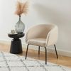 BAÏTA Belem Sessel aus Frottee, mit schwarzem Metallfuß, Stoff, beige, 58,5 x 60 x 80 cm Bild 2