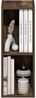 Furinno Fulda Bücherregal, 2-stöckiges schmales Bücherregal, Regal mit 8-Zoll breitem Stauraum, 23,6(T) x 20,0(B) x 53,8(H) cm, für Wohnzimmer, Schlafzimmer, Home Office, Amber-Kiefer Bild 5