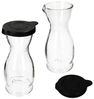 MamboCat Karaffe 2x MIA MISURA Wein-Karaffe mit Deckel schwarz 0,5L geeicht Glas-Krug Bild 2