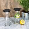 MamboCat Karaffe 2x MIA MISURA Wein-Karaffe mit Deckel schwarz 0,5L geeicht Glas-Krug Bild 3