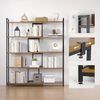 Mondeer Bücherregal Eckregal, Aufbewahrungsregal, 5-stufiges, Breite von 80-146cm verstellbar, Retro-Braun Bild 5