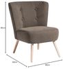 Sessel Kassi Bezug Veloursstoff Buche natur / sahara 22378 Bild 2