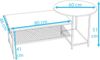 BAKAJI Beistelltisch 2 in 1 teilbar Industrial Design 4 Ablagen Tisch, Metall Holzwerkstoff, Standard Bild 3