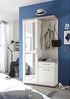 Garderobe ROMANCE2 Kompaktgarderobe Spiegel Paneel Schrank weiß braun Bild 3