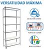 Simonrack Schwerlastregal, Lagerregal, 250 x 120 x 30 cm, Metallregal, Kellerregal, Biegestelle 200 kg, 6 Fachböden, Anthrazit/Weiss - Simonclick Bild 4