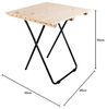 Holz Metall Klapptisch Beistelltisch klappbar Holzfarbe natur Kieferholz klein Bild 2