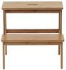 Tritthocker HWC-B87, Stufenhocker Trittbank Holzhocker, Bambus 43x47x38cm Bild 4
