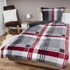 4tlg Cashmere Touch Karo Bettwäsche Garnitur Bettzeug Rot 135x200cm Bild 2