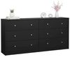 Dmora - Kommode Janine, Wohnzimmerbuffet, Wohnzimmer-Sideboard, Moderne Küchen-Speisekammer, 143x30 h68 cm, Schwarz Bild 3