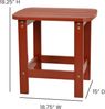 Flash Furniture Charlestown Adirondack Beistelltisch, wetterfest, Polyharz, Holz, Polystyrol, Rot/Ausflug, einfarbig (Getaway Solids), 1 Pack Bild 3